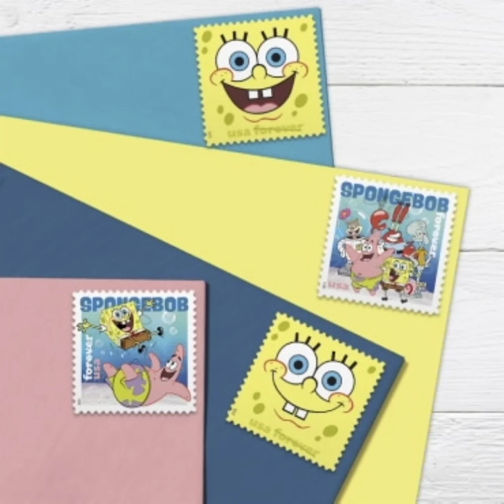 80 SpongeBob SquarePants Forever Postage Stamps USPS‎ Wedding Party Invites